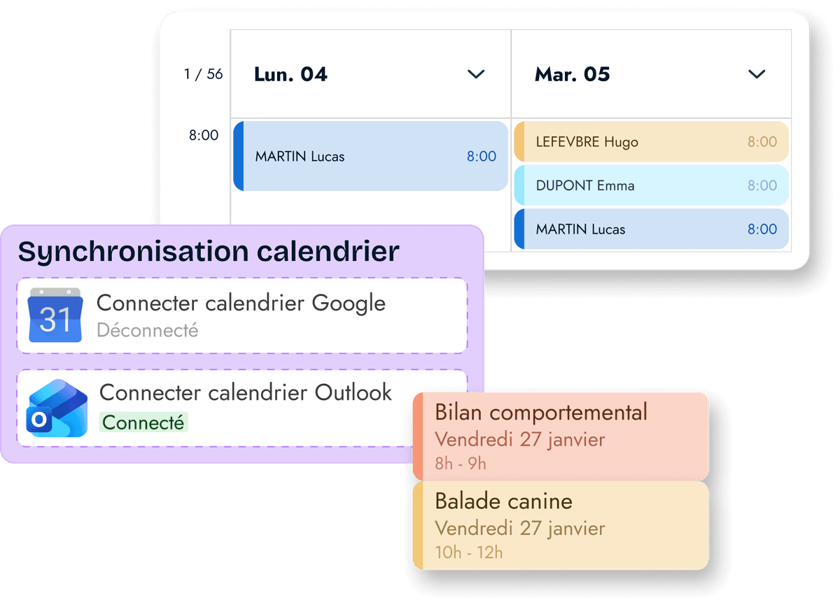 Planning connecté de Wellap