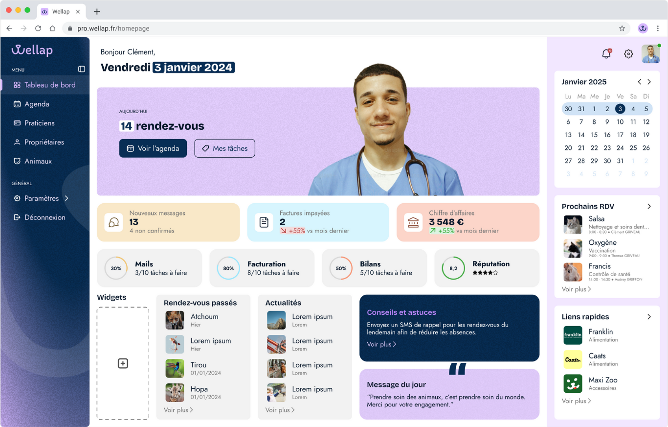 Aperçu de la démonstration Wellap